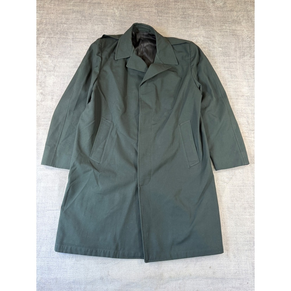 Vintage Military Raincoat Mens N8 Green Canadian Forces Gabardine 1972 Trench